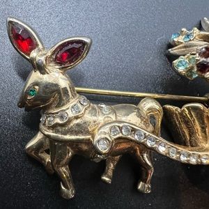 Rare Coro  donkey  with flower cart gold